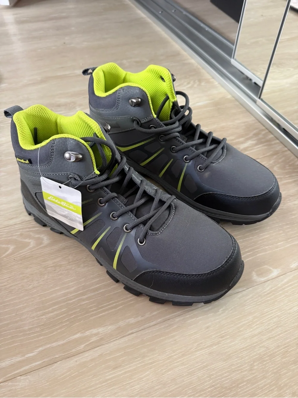 Eddie Bauer Gray and Lime Trail Hiking Boots
